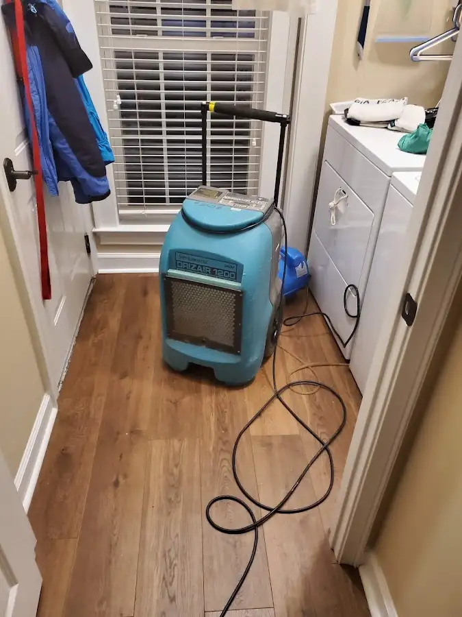 Commercial dehumidifier deployed for Flood Damage Cleanup in Bernardsville